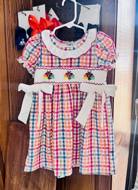 Girls Multi Color Fall Dress