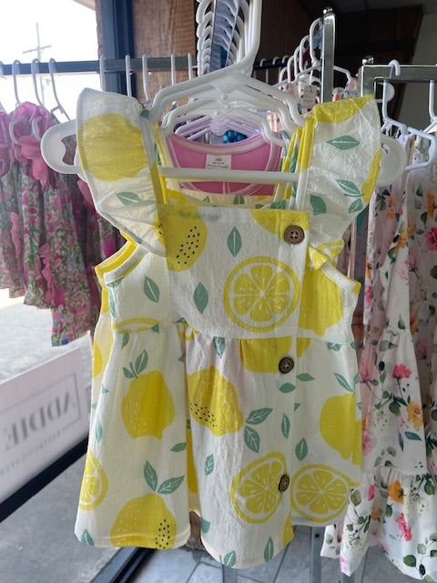 Little girls lemon dress